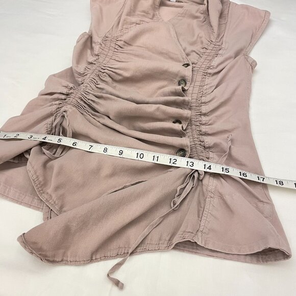 Prairie Underground Mothette Lite Sleeveless Ruched BlouseTop - Picture 13 of 14